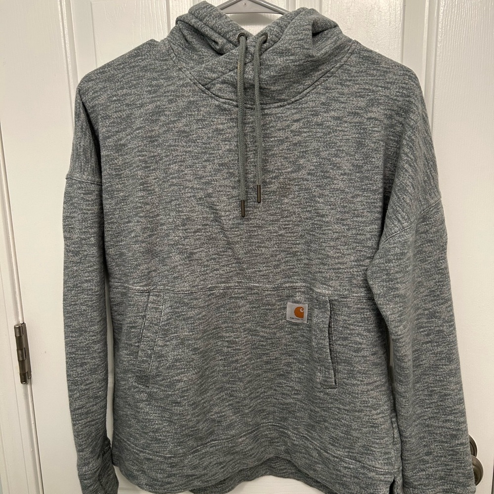 Carhartt heather green/gray women's hooded sweatshirt